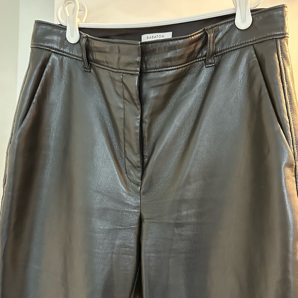 Aritzia Babaton Command Pant Mid-rise Vegan Leather Pants - Picture 2 of 10